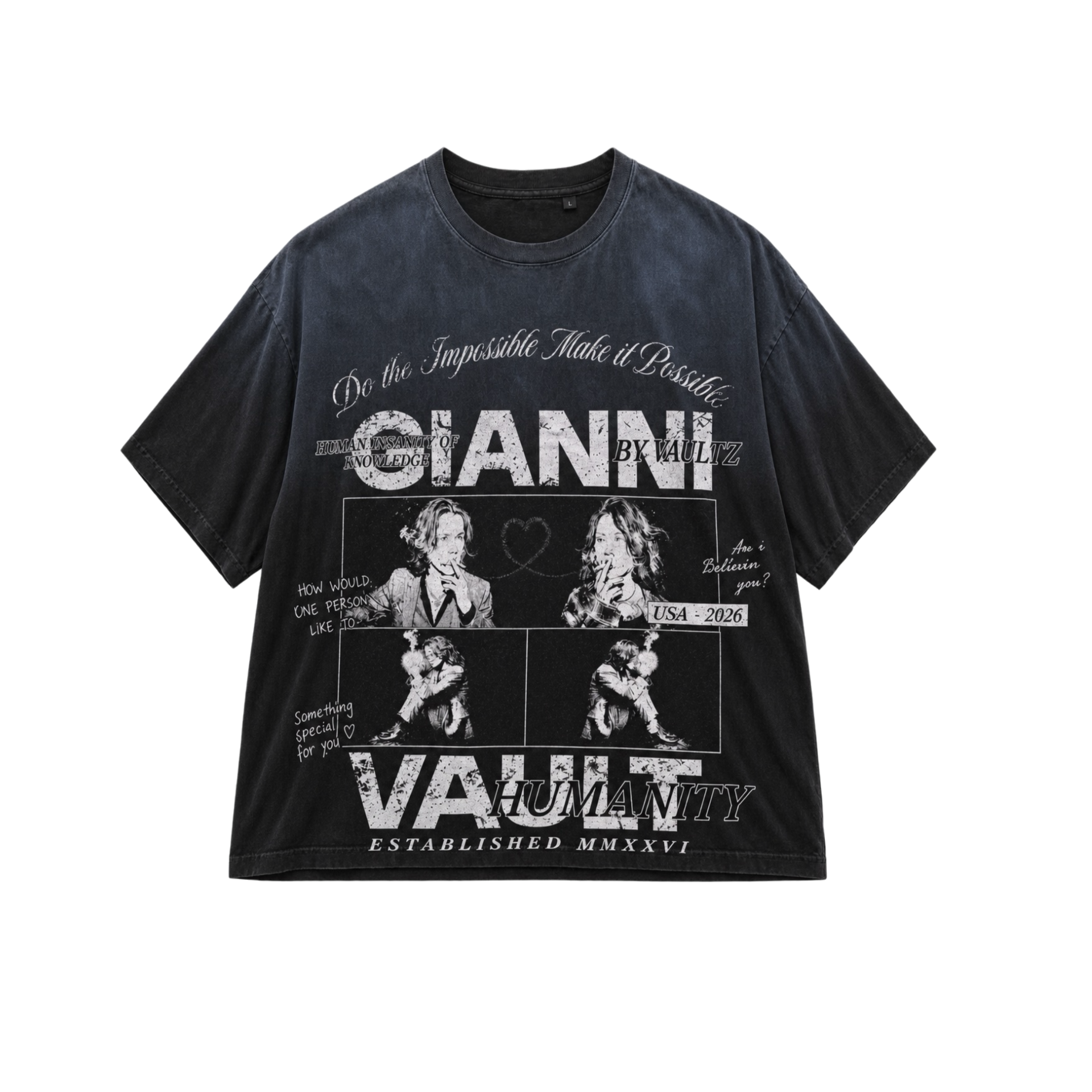 The Gianni ‘Sun Fade Vintage Black Tee